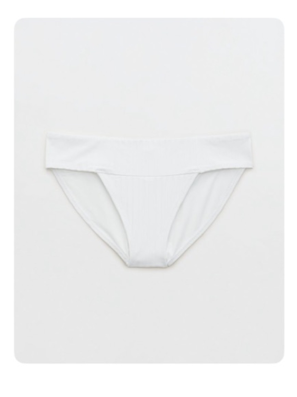 NWT Aerie Wide Ribbed Banded Full Coverage Bikini Bottom